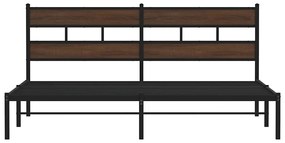 barna tölgy színű fejtámlás ágykeret matrac nélkül 180 x 200 cm