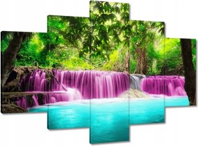 Festmények 150x105 Színes tájkép Vízesés