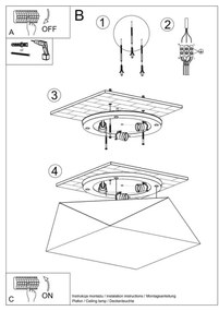 Mennyezeti lámpa HEXA 3xE27/60W/230V fehér