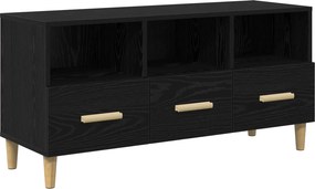 vidaXL TV szekrény fiókkal Fekete tölgy 102 x 36 x 50 cm Faanyag