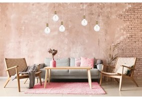 Csillár zsinóron MIROS 5xE27/60W/230V pók fehér/arany