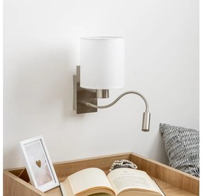 Brilagi - LED Fali lámpa NUBILA 1xE27/25W/230V + LED/3W króm/fehér BG1556+BG1586