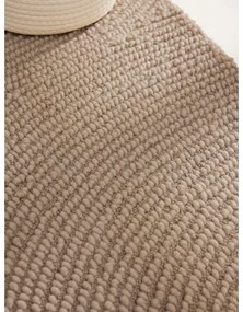 Bézs kézi szövésű gyapjú kerek szőnyeg ø 120 cm Eleni Light Beige – Hanse Home