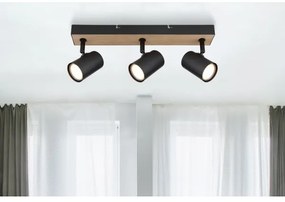 Globo 57911-3BW - Spotlámpa ROBBY 3xGU10/35W/230V fekete/barna
