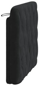 fekete bársony fejtámla párna 100 cm