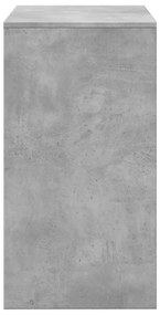 betonszürke fésülködőasztal és ülőke 60 x 40 x 113,5 cm