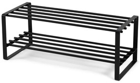 Fekete fém cipőtartó 70x29x27 cm Rex – Spinder Design