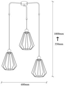 Mathaios fekete fém függőlámpa - Opviq lights