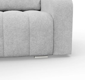Modena sarokkanapé, bouclé, univerzális oldal, szürke