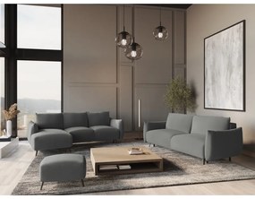 Világosszürke sarokkanapé (bal oldali) Malie – Makamii