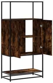 Highboard sonoma tölgy 68x35x139 cm gépelt fa és fém
