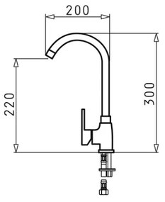 Pyramis 90913801 - BELLO króm mosogató csaptelep