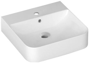Isvea - Mosdó asztalra helyezhető/falra szerelhető SOTT AQUA 50x50 cm kerámia/fehér