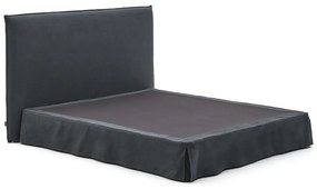 Antracitszürke kárpitozott franciaágy 180x200 cm Jaira – Kave Home