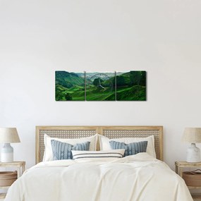 Kép - Teaültetvények Malajziában (órával) (90x30 cm)