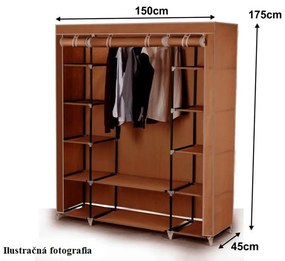 Gardrób rendszerező Metin (barna). 808166