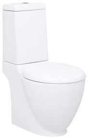 Fehér kerámia WC öblítőrendszerrel