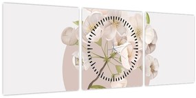 Kép - Virágzás kegyelemmel N⁰2 (órával) (90x30 cm)