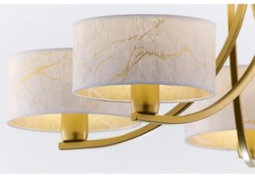 Jupiter 2097 - Láncos csillár ARTHUR 5xE27/15W/230V fehér/arany/márványminta