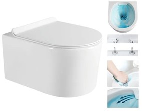 Mexen SOFIA Rimless függő WC csésze ülőkés lassan záródó, 49 x 37 cm, fehér, 30544000