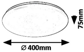Rabalux 5449 - LED Dimmelhető mennyezeti lámpatest DANNY LED/36W/230V + távirányító