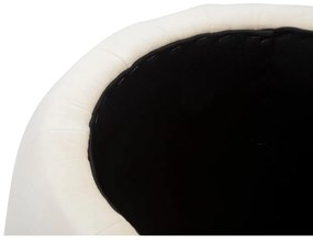 Krémszínű bársony puff Paris – Mauro Ferretti