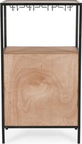 Natúr színű bortartó szekrény palackok száma 12, 51x91x30 cm Isaac – Yes Everyday