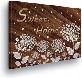 Vászonkép 80x60 Hangulatos otthon édes otthon virágok pitypang finom meleg
