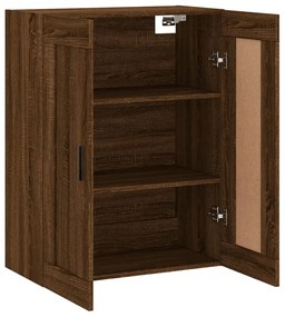 barna tölgy szerelt fa fali szekrény 69,5 x 34 x 90 cm