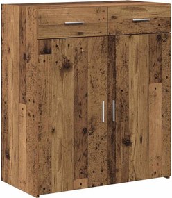 vidaXL Tárolószekrény fiókkal Régi fa 80 x 42.5 x 93.5 cm Faanyag