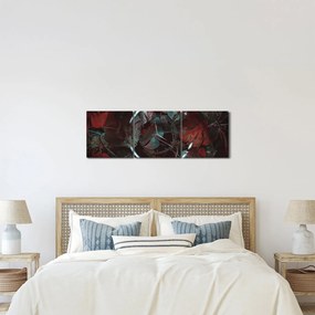Kép - Neon kör a pálmafák között (órával) (90x30 cm)