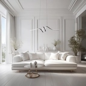 LED Csillár zsinóron LOOP LED/28W/230V fekete