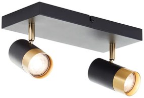 Brilliant - LED spotlámpa VIGOLO 2xGU10/5W/230V fekete/arany