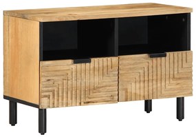 barna tömör mangófa TV-szekrény 70x33x46 cm