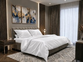 Luxus damaszt hotel pamut szatén ágyneműhuzat fehér