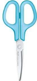 Olló, általános, balkezes, 17,5 cm, PLUS Fitcut Curve, világoskék (PLUS35055)
