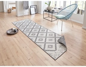 Malibu szürke-krémszínű kültéri szőnyeg, 80 x 250 cm - NORTHRUGS