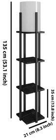 Fekete állólámpa (magasság 135 cm) Nora – Opviq lights