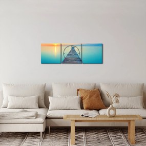 Kép - Móló a végtelenségig (órával) (90x30 cm)