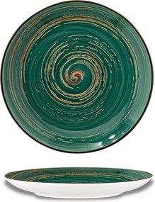 Saláta tányér porcelán zöld kerek Wilmax 20,5 cm