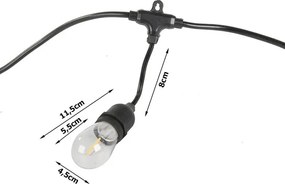LED kerti fényfüzér LUCENT, 15 m