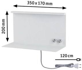 Paulmann 78919 - LED/4,5W Dimmelhető lámpa polccal és USB + LED/1,6W 230V