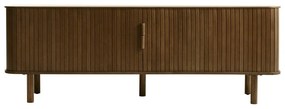 Barna TV-állvány tölgyfa dekorral 56x160 cm Cavo – Unique Furniture