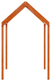 viaszbarna tömör fenyőfa gyerekágytető 207 x 80,5 x 151,5 cm