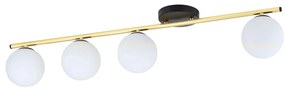EMIBIG 1252-4 MONZA Glamour Mennyezeti Lámpa Fehér, Fekete, Arany E14 IP20