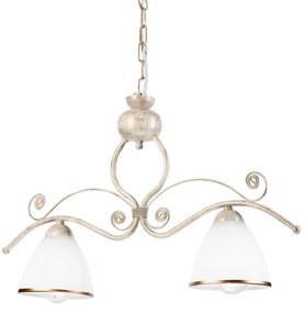 Csillár láncon RETRO 2xE27/60W/230V arany/patinás