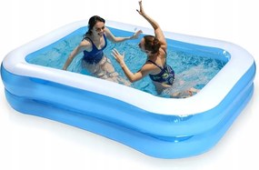 Felfújható Kerti Medence Négyszögletes Nagy Felnőtt Gyerekeknek