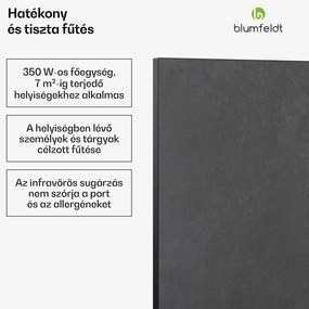 Blumfeldt Heat Square, Infravörös fűtés, WiFi vezérlés, 350 W, IP44