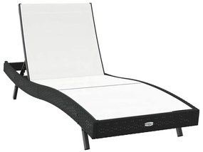 Napágyak 3 pcs Fekete és Fehér 40 x 40 x 40.5 cm polirattan