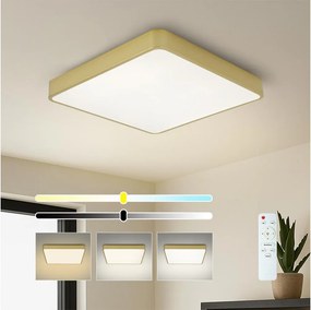 Brilagi-LED dimmelhető mennyezeti lámpatest POOL LED/48W/230V 3000-6000K 50x50 cm arany + távirányító